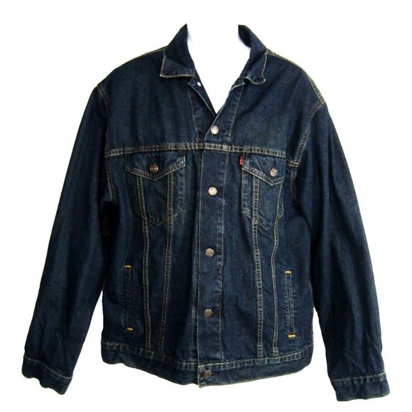 Vintage Levi's Jacket Men's Large Blue Denim Jean Trucker Cotton 70507